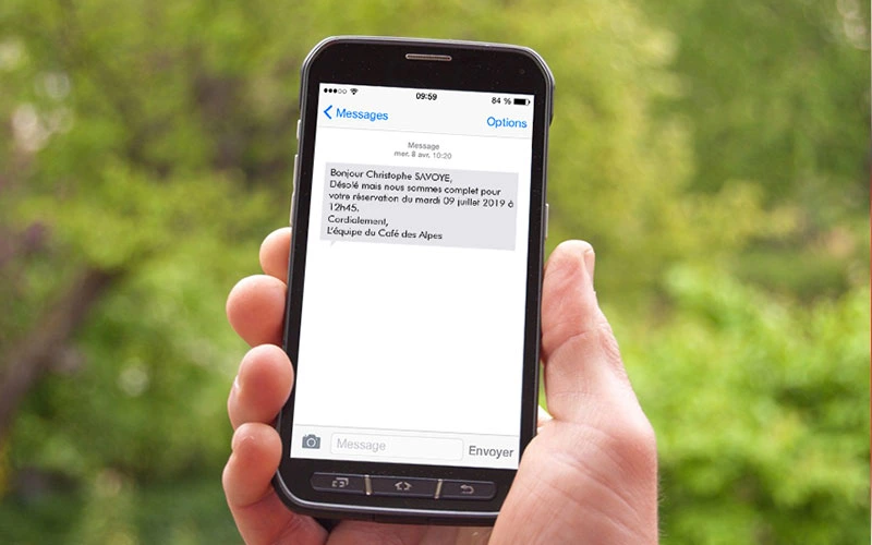 Le Café des Alpes Rappel réservation